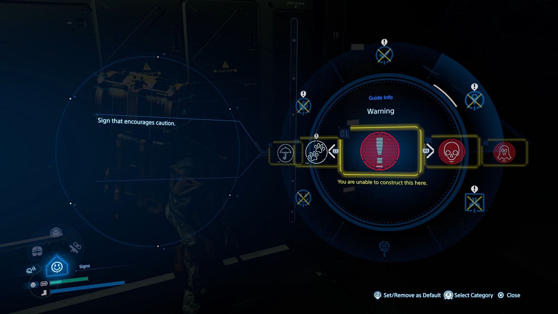 Guide info (Image via Kojima Productions)